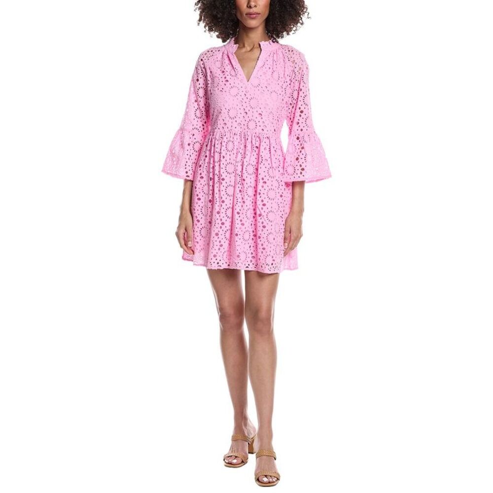 Tyler Böe Womens  Abbie Eyelet Mini Dress, Pink